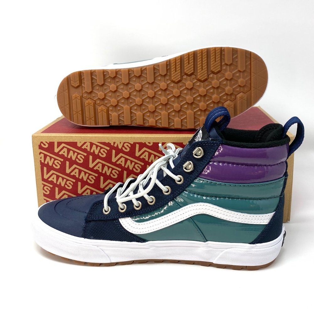 💖MEGA SALE💖VANS Sk8-Hi MTE 2.0 Womens Blue Winter Payent Leather VN0A4P3I2US - Picture 4 of 7